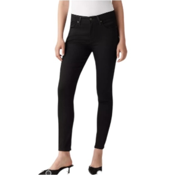 LEVIS 721 High Rise Skinny Jeans Black 5 Pocket Black Tab Size 30 - Picture 1 of 12